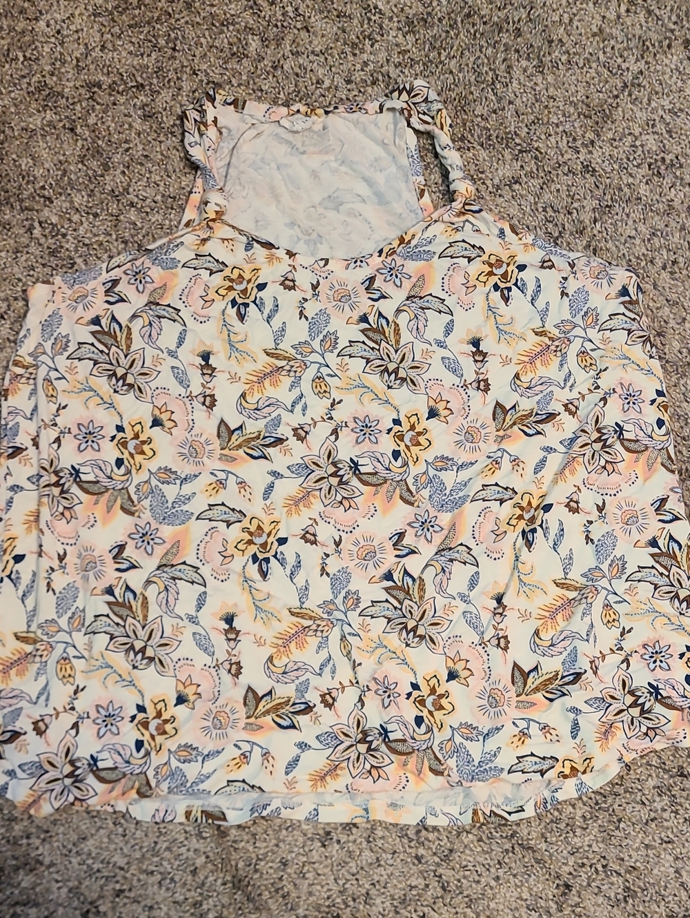 Floral Halter Tank Top in Cream - Maurice's